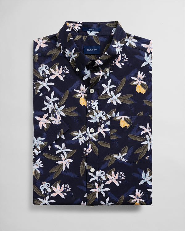 Lemon Flower Print Shirt