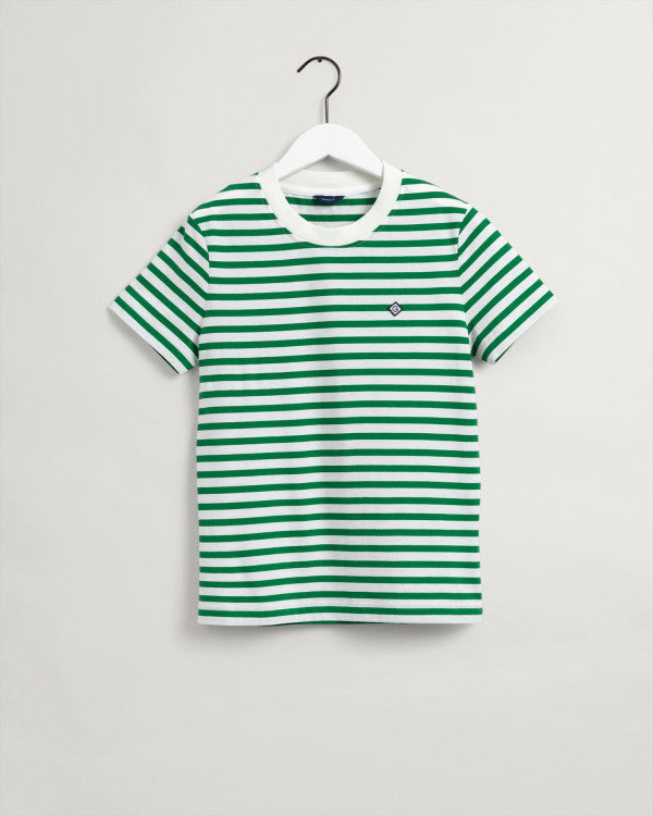 Icon G Striped SS T-shirt - Lavish Green